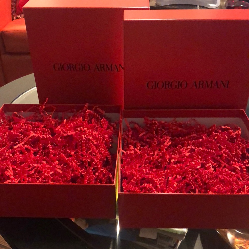 Giorgio Armani red boxes/bundle of 2